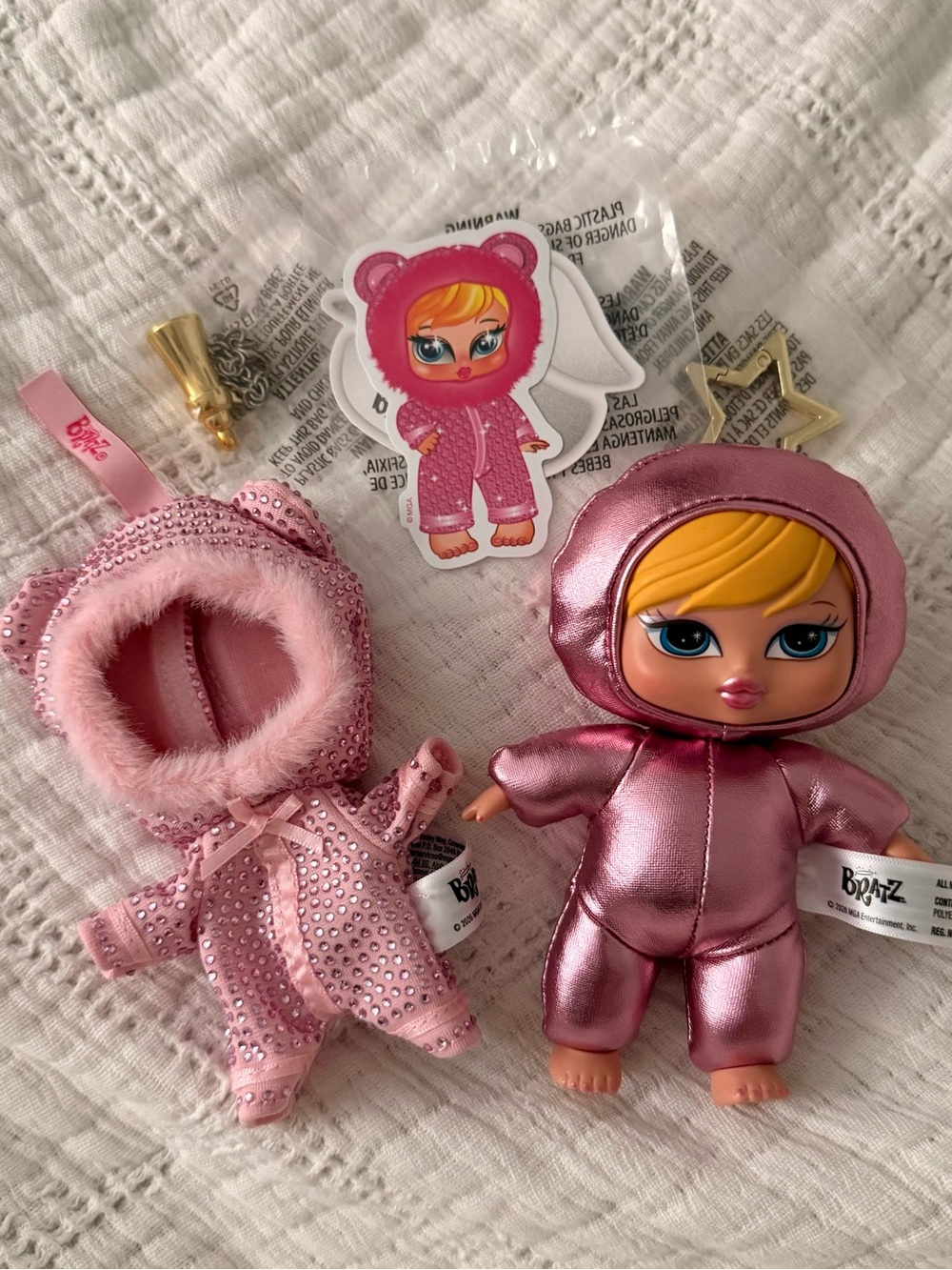 Bratz Babyz Metallic Pink Doll with Removable Pink Outfit TRADE